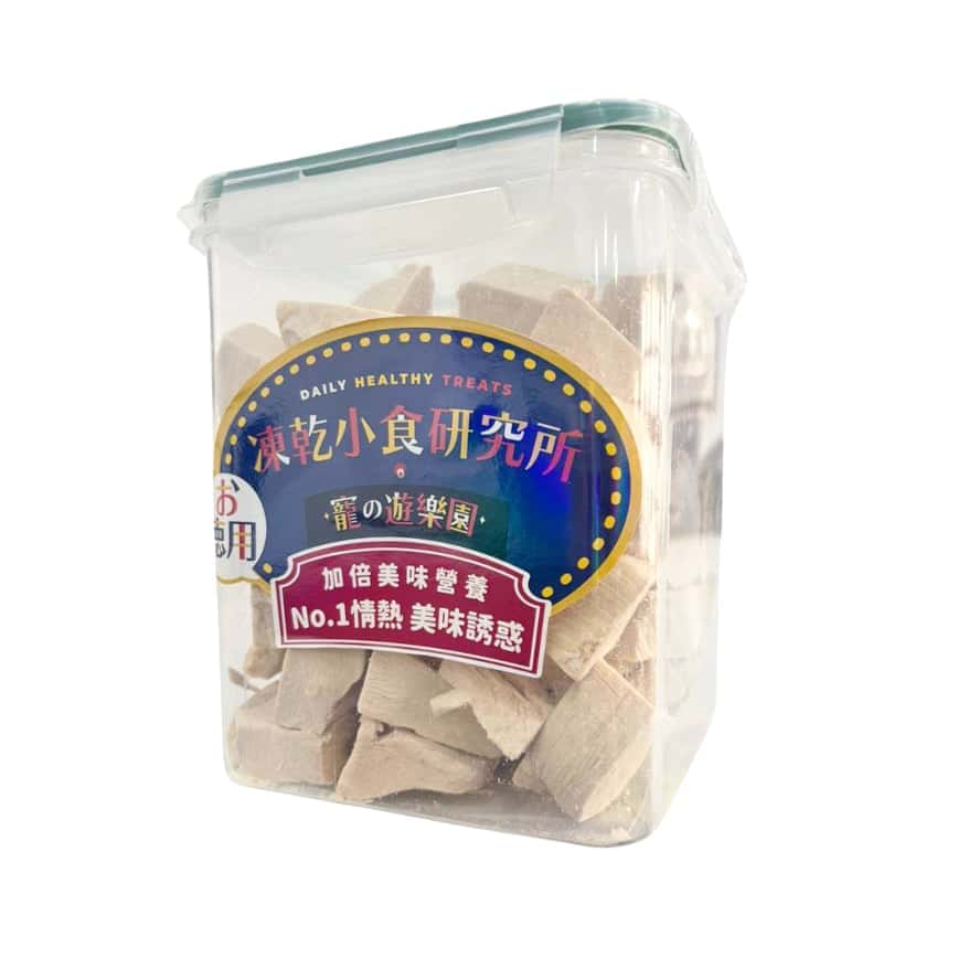 凍乾小食研究所 x 寵之遊樂園 凍乾 貓零食 狗零食 原桶凍乾雞肉大切 450g (圖片2)