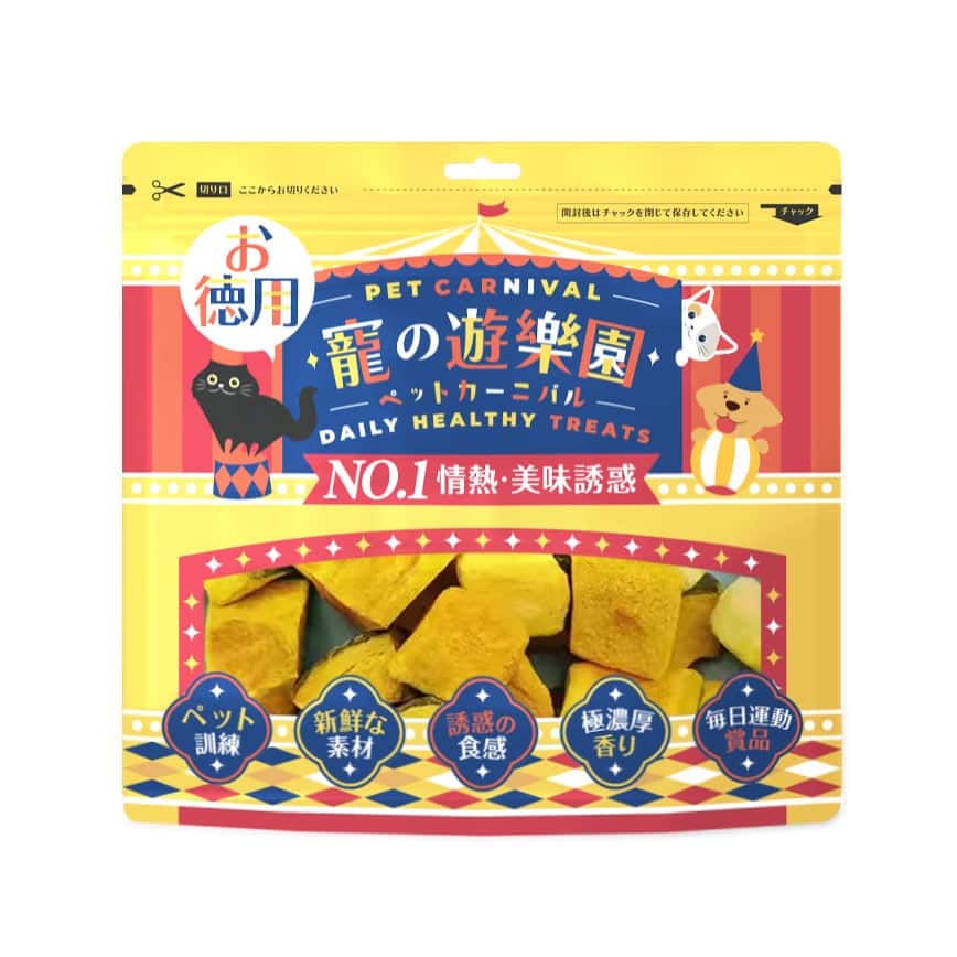 寵之遊樂園 凍乾 貓零食 狗零食 角切南瓜塊 300g (圖片2)