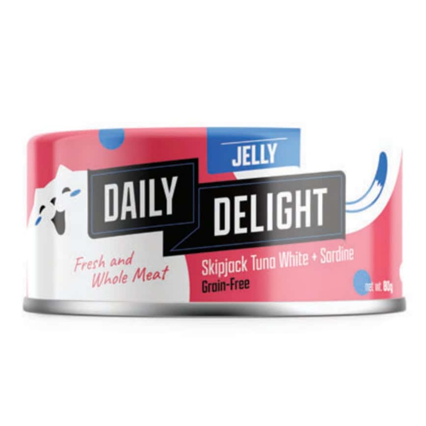 Daily Delight Jelly啫喱系列 貓罐頭 白鰹吞拿魚+沙丁魚 80g (DD53) (圖片2)