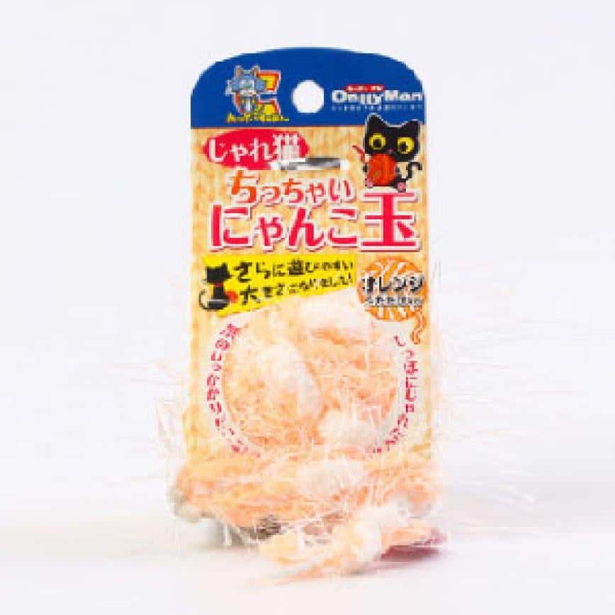 DoggyMan 貓貓最愛木天蓼鈴鐺毛線編織逗貓球 (桔黃) (圖片2)