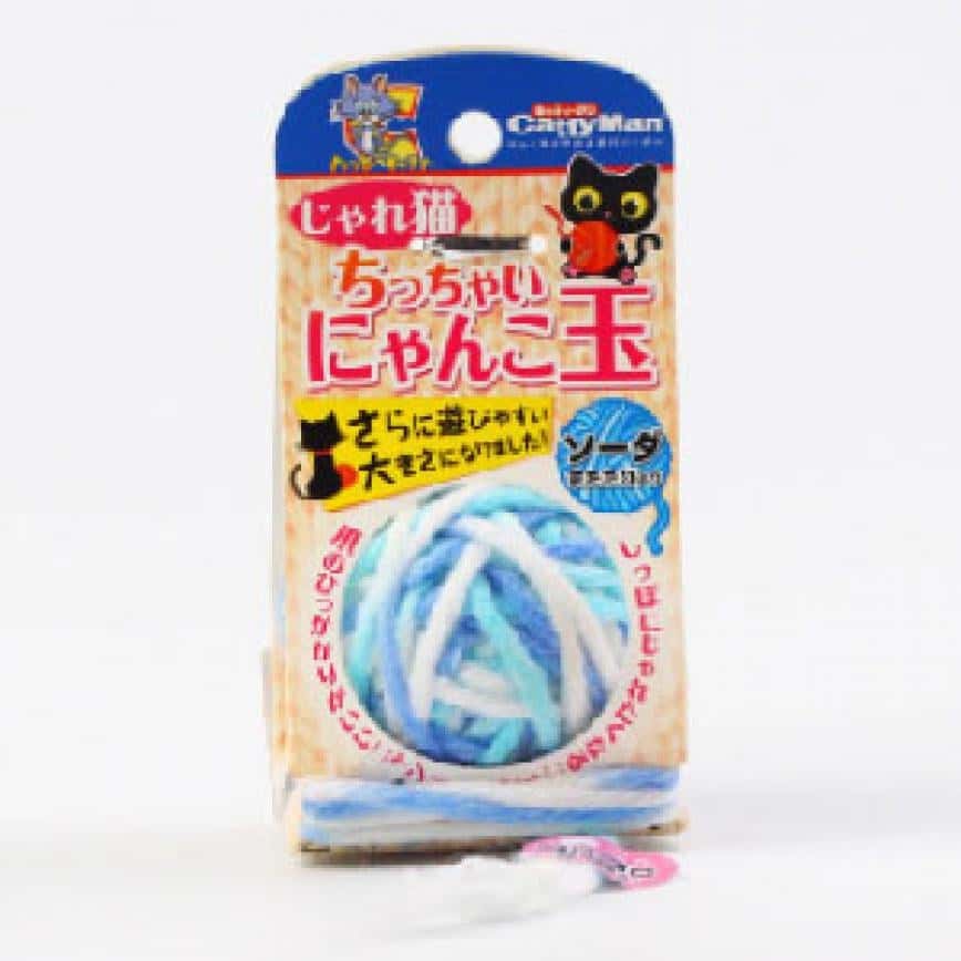 DoggyMan 貓貓最愛木天蓼鈴鐺毛線編織逗貓球 (藍) (圖片2)