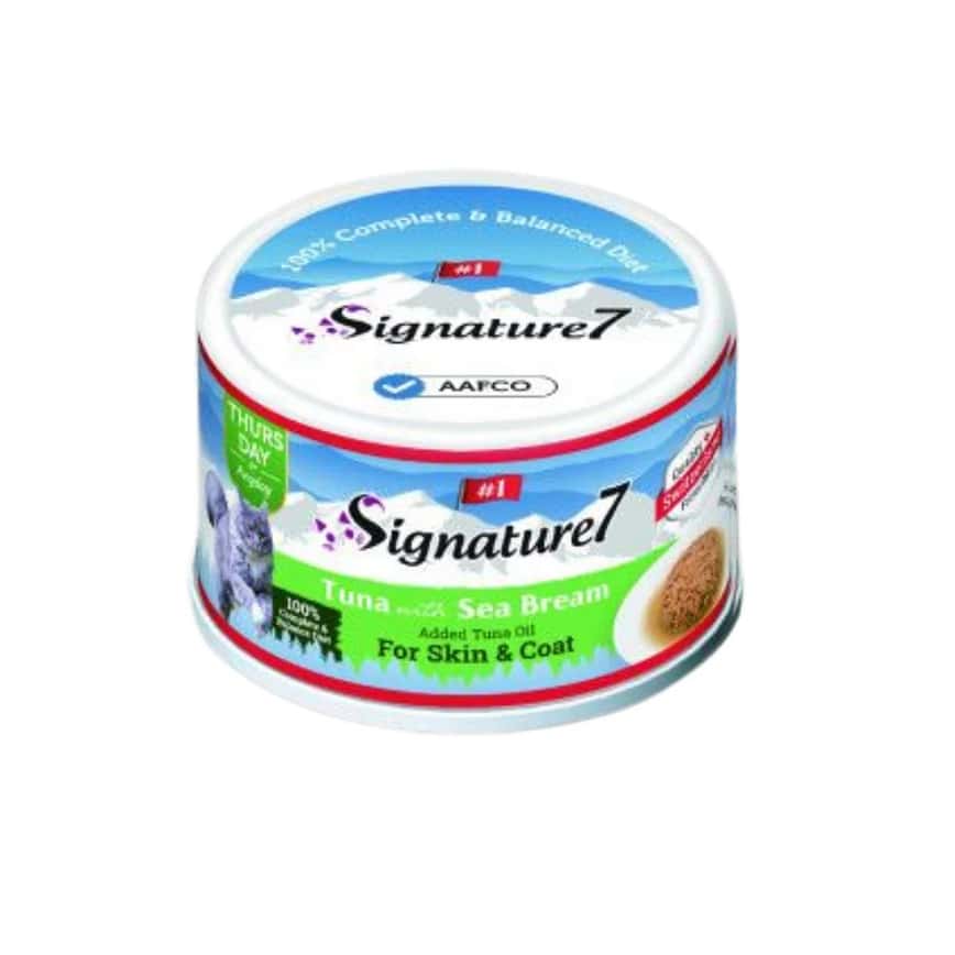 Signature7 貓罐頭 營養肉湯罐罐 皮毛健康 吞拿魚+鯛魚 70g (S7-083218) (星期四) (圖片2)