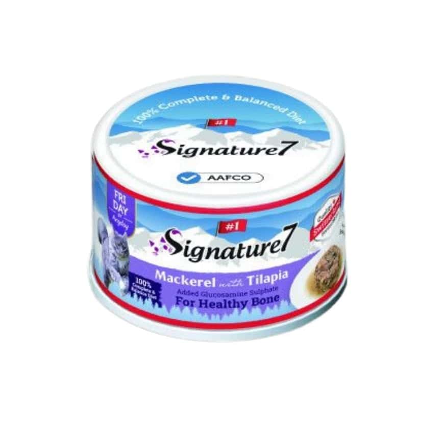 Signature7 貓罐頭 營養肉湯罐罐 骨骼健康 鯖魚+非洲鯽 70g (S7-083225) (星期五) (圖片2)