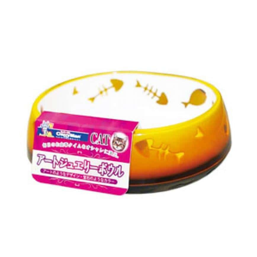 DoggyMan 精美水晶防滑寵物糧食碗 (橙) (貓犬用) (圖片2)