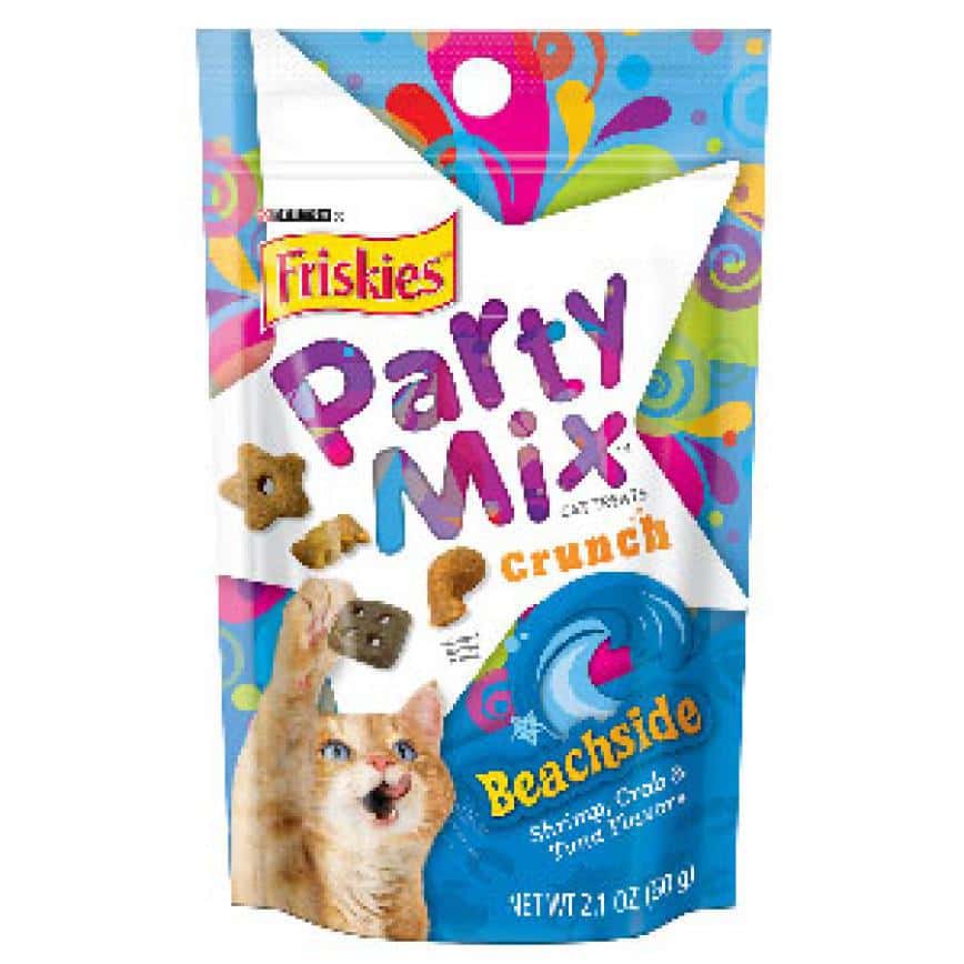 Friskies喜躍 Party Mix 貓脆餅 Beachside Crunch 海鮮+吞拿魚 2.1oz (藍) (圖片2)