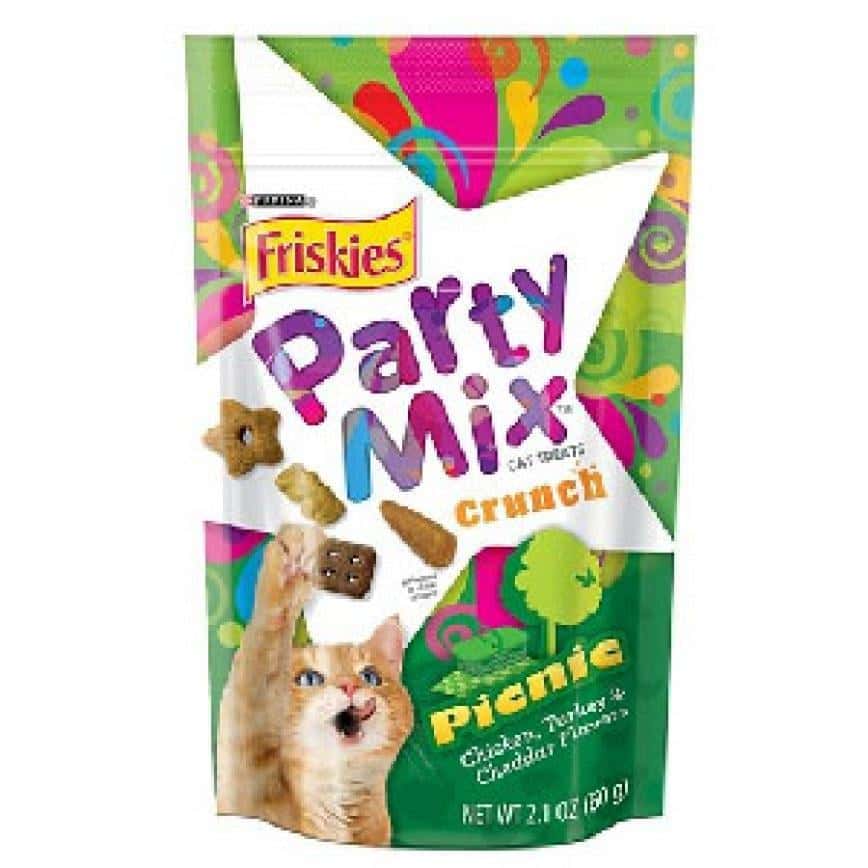 Friskies喜躍 Party Mix 貓脆餅 Picnic Crunch 雞肉+火雞+芝士 2.1oz (綠) (圖片2)