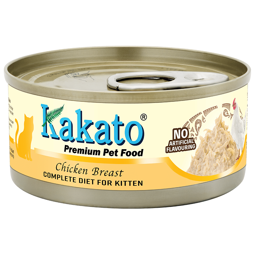 Kakato 貓罐頭 全營養單一蛋白主食罐 幼貓1–12個月及增重配方 雞胸 70g (TD0782EIN) (圖片2)