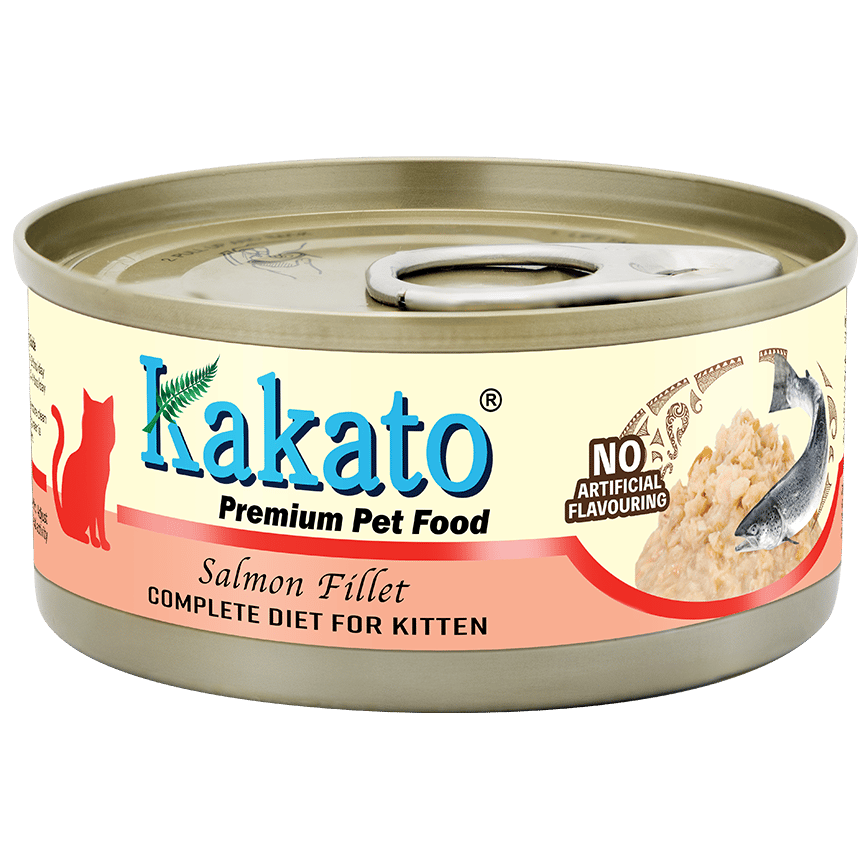 Kakato 貓罐頭 全營養單一蛋白主食罐 幼貓1–12個月及增重配方 三文魚 70g (TD0784EIN) (圖片2)
