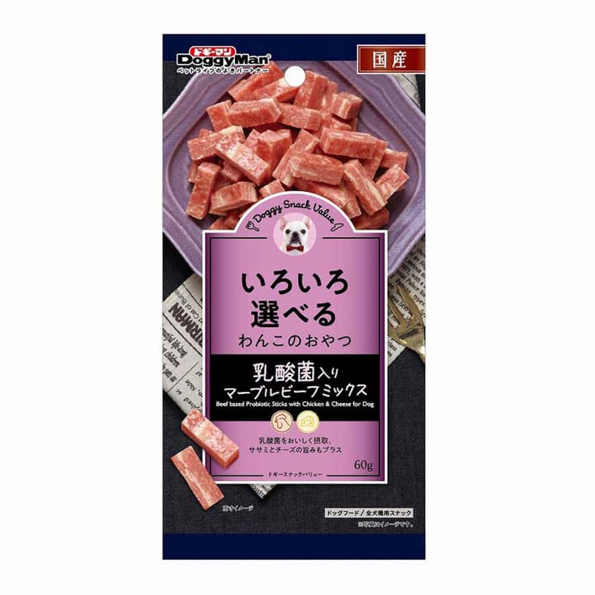 DoggyMan 日本製狗零食 乳酸菌雪花牛肉粒 60g (圖片2)