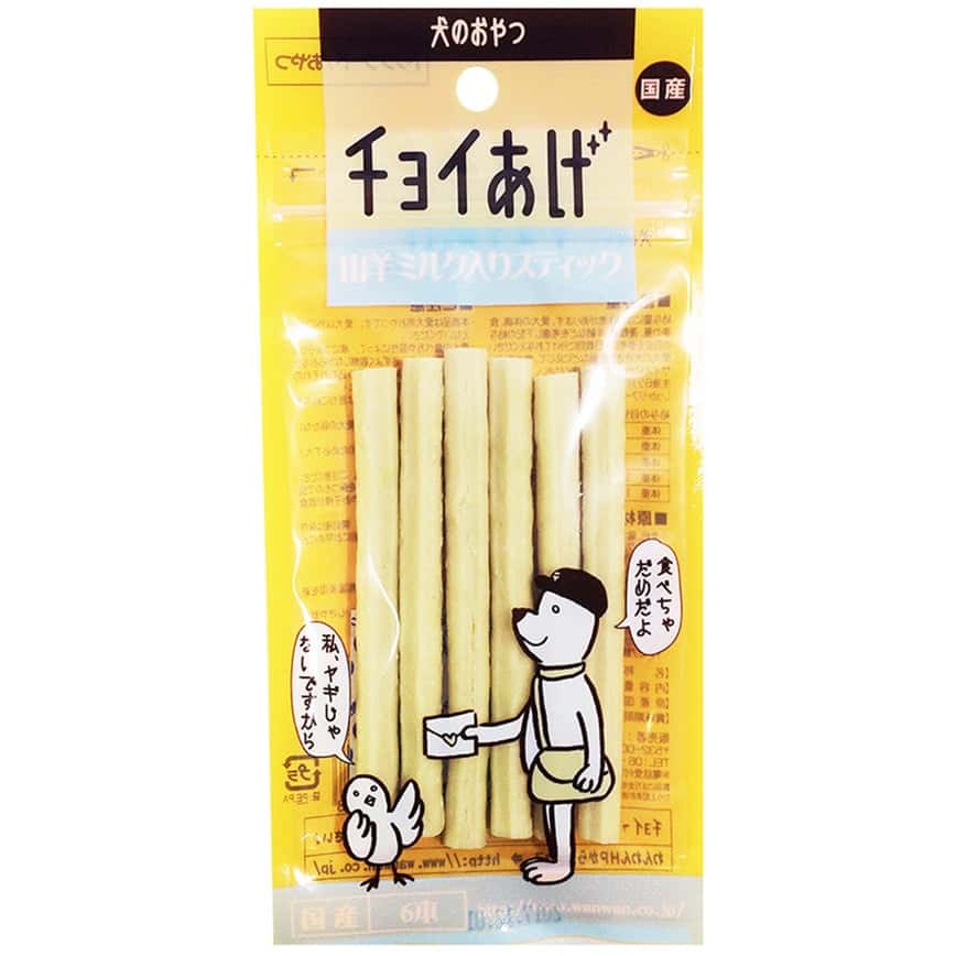 wanwan 日本製狗零食 滋味羊奶棒 6條裝 (圖片2)