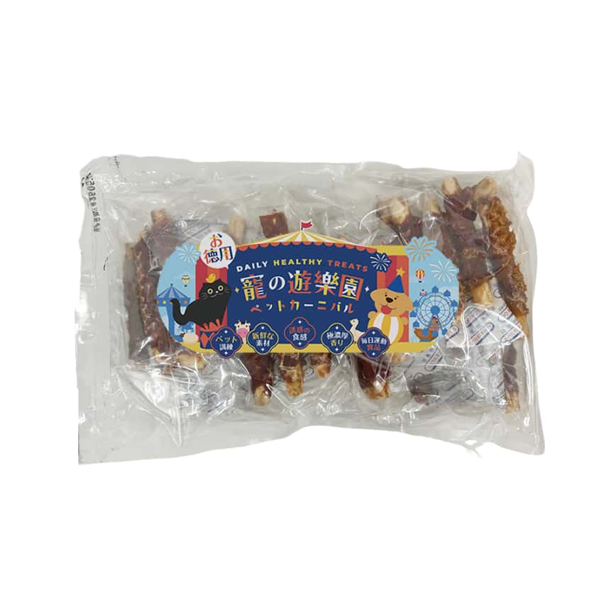 寵之遊樂園 狗零食 訓犬小食 風乾鴨肉繞牛皮卷 大包裝 1袋8包 (圖片2)