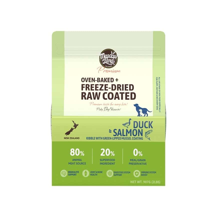 Meadowland 狗糧 全犬糧 臻至系列 烘焙鴨肉 + 三文魚及青口塗層配方 907g (MDOB001) (圖片2)