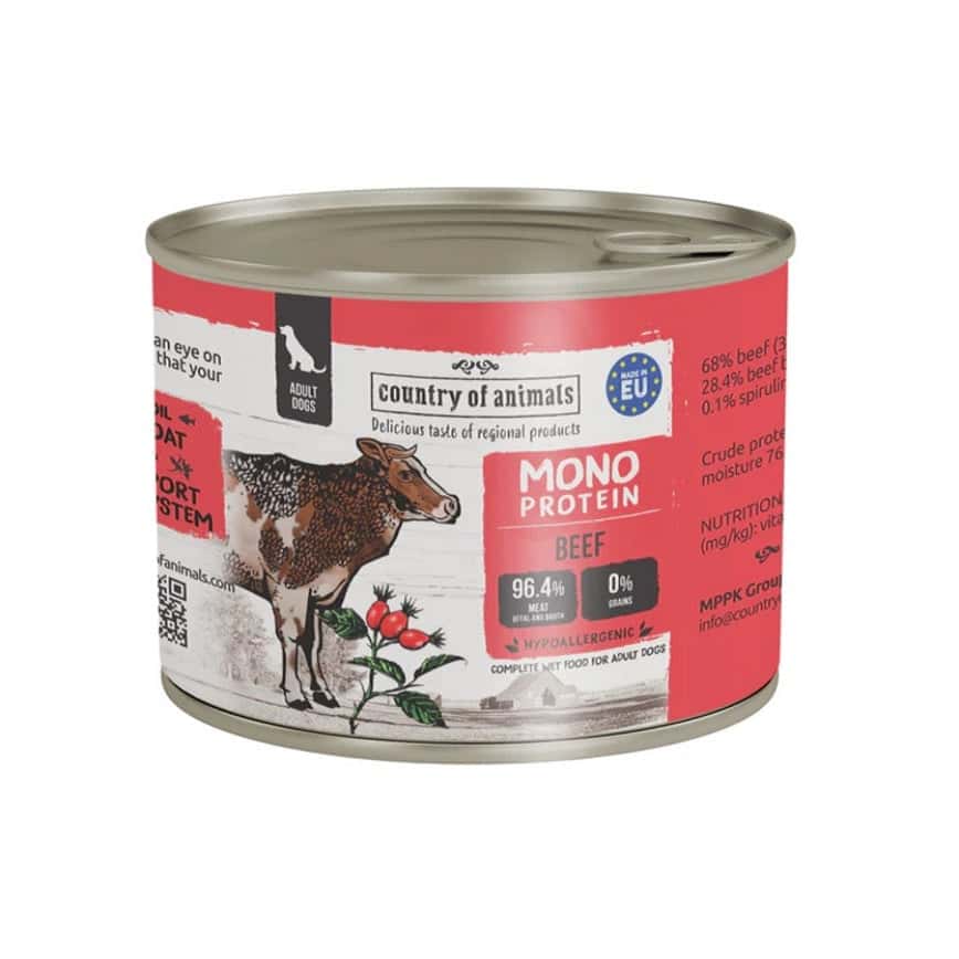 Country of animals 狗罐頭 單一蛋白罐 牛肉 200g (94429) (圖片2)