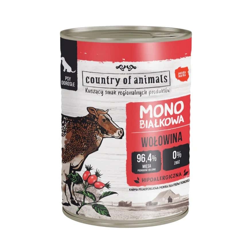 Country of animals 狗罐頭 單一蛋白罐 牛肉 400g (92104) (圖片2)