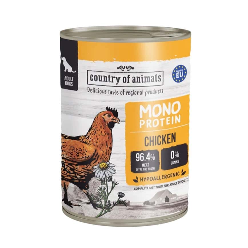 Country of animals 狗罐頭 單一蛋白罐 雞肉 400g (92111) (圖片2)