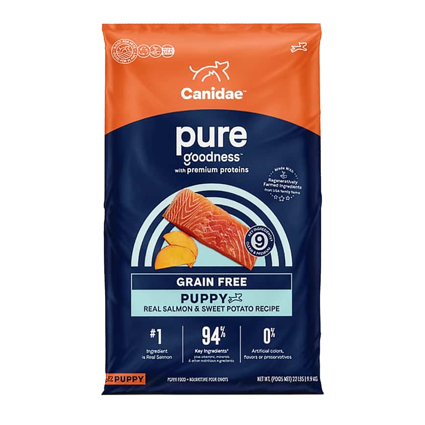 CANIDAE 咖比 狗糧 PURE 無穀物幼犬配方 三文魚&甜薯 22lb (16L22) (圖片2)