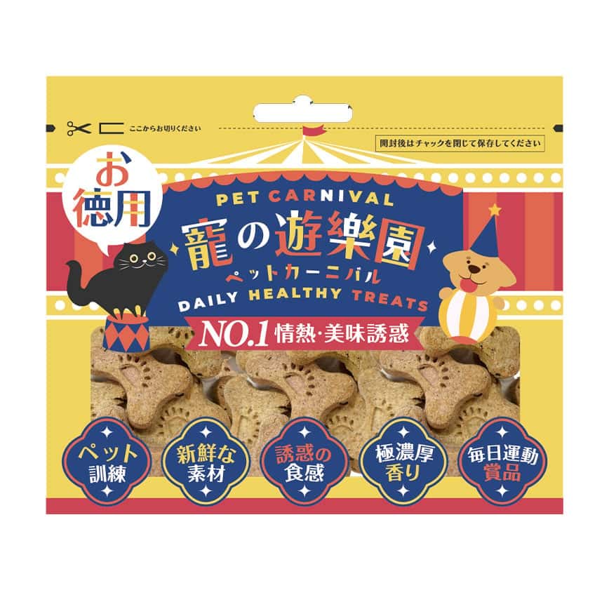 寵之遊樂園 狗零食 燕麥鈣奶潔齒餅 歡樂裝 1包 (圖片2)