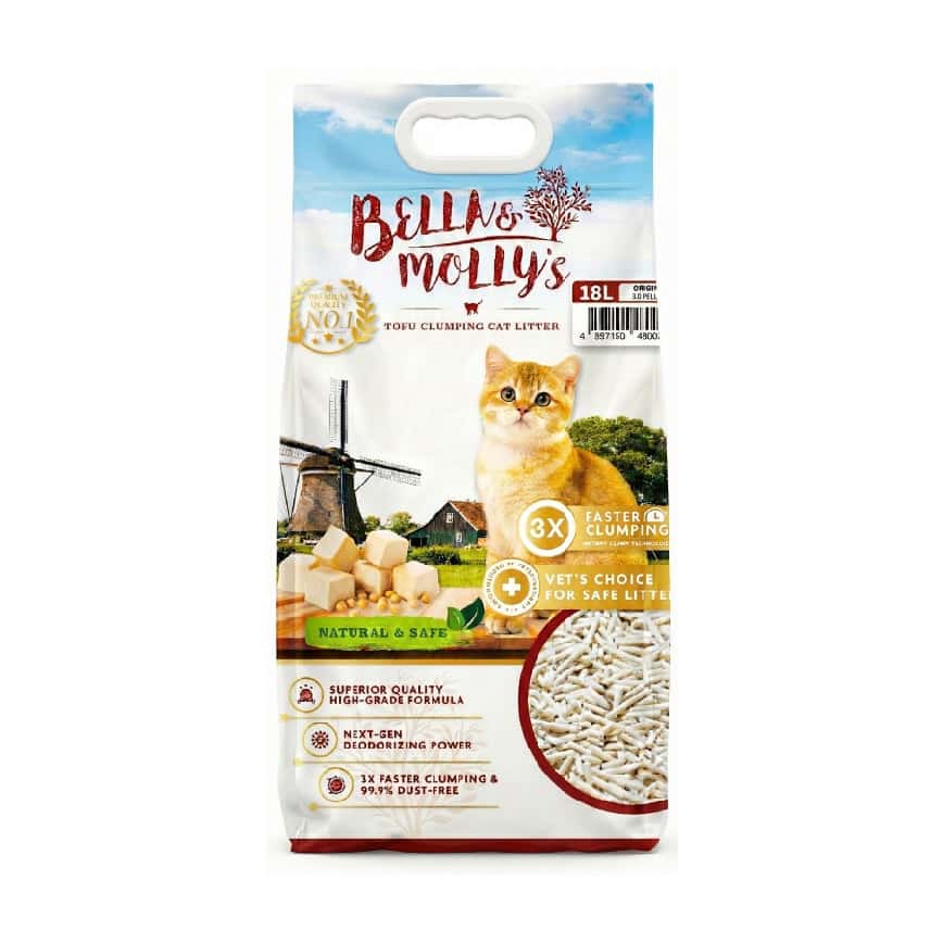 Bella & Molly's貝莉 3.0mm 豆腐貓砂 原味 18L - 原裝行貨 (圖片2)
