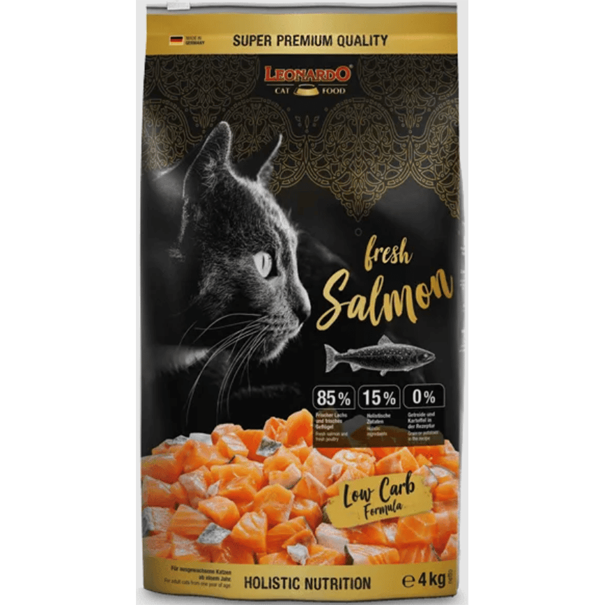Leonardo 貓糧 無穀物鮮肉貓乾糧 成貓糧 新鮮三文魚+家禽配方 4kg (圖片2)