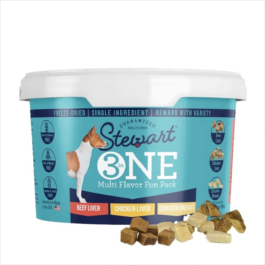 Stewart 狗零食 凍乾肉粒 3合1混合裝 (⽜肝、雞胸、雞肝) 9oz (SA5370) (圖片2)