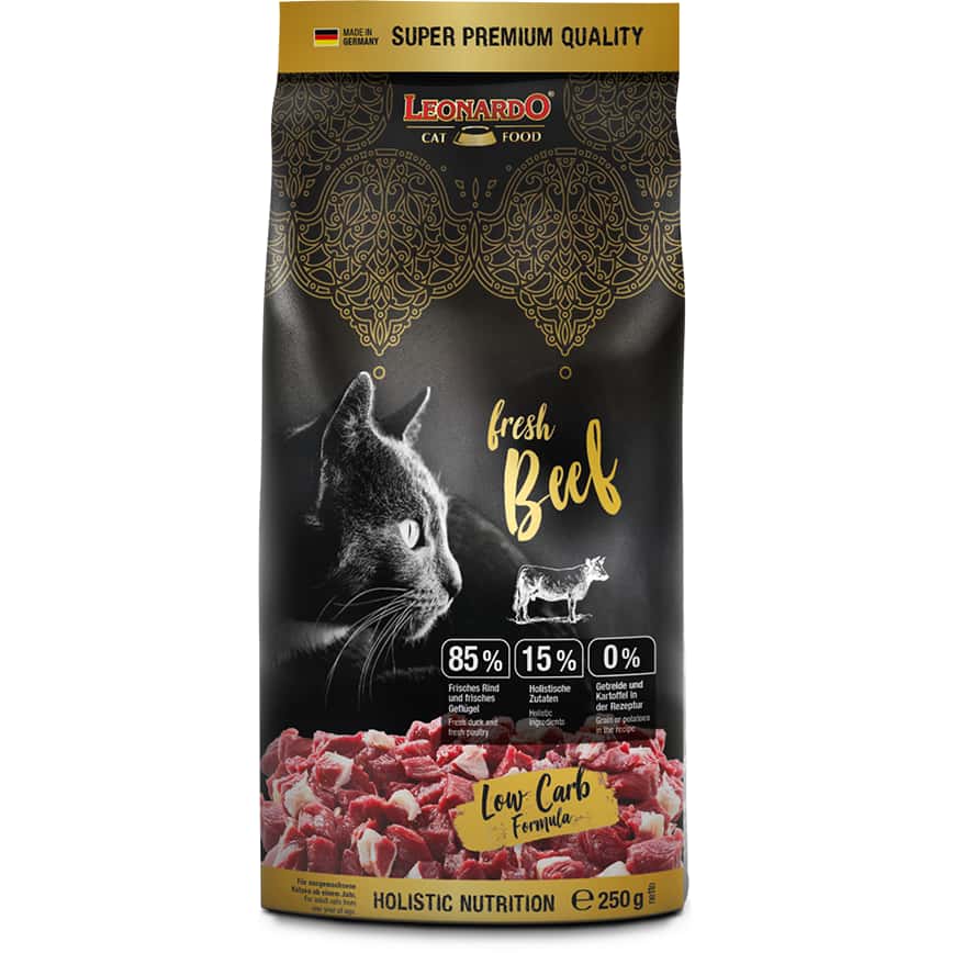 Leonardo 貓糧 無穀物鮮肉貓乾糧 成貓糧 新鮮牛肉+家禽配方 0.25kg (圖片2)