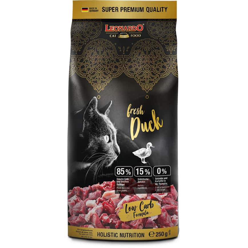 Leonardo 貓糧 無穀物鮮肉貓乾糧 成貓糧 新鮮鴨肉+家禽配方 0.25kg (圖片2)