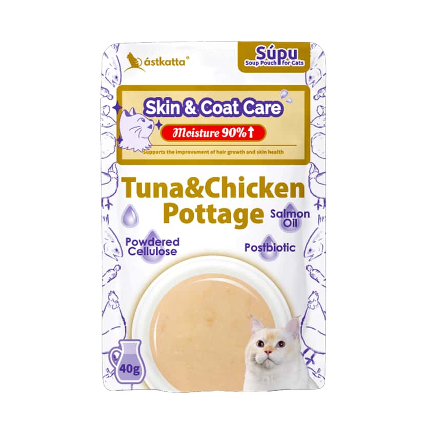 Astkatta 冰島罐 貓濕糧包 護髮美毛配方 吞拿魚雞肉湯包 40g (P00188) (圖片2)