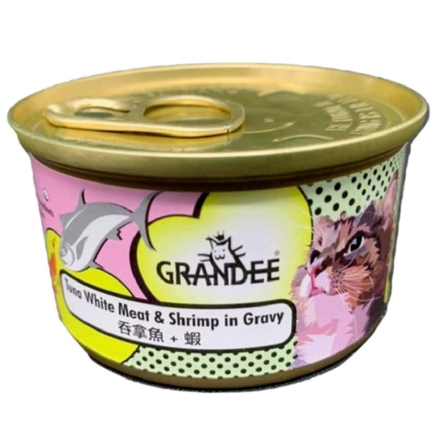 GRANDEE 貓罐頭 吞拿魚+蝦 80g (圖片2)