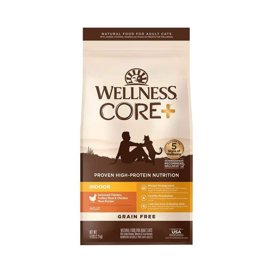 WELLNESS CORE 貓糧 無穀物 室內貓專用配方 去骨雞肉及火雞 5lb (金) (8852) (圖片2)