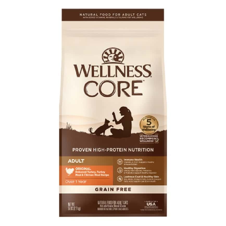 WELLNESS CORE 貓糧 無穀物 經典原味配方 去骨火雞及雞肉 5lb (橙) (8839) (圖片2)