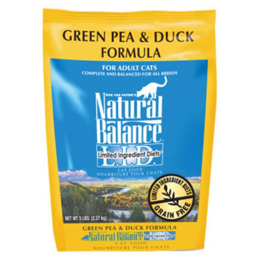 Natural Balance雪山 貓糧 低敏無穀物青豌豆鴨肉成貓配方 L.I.D Green Pea & Duck 10lb (黃) (NBGD-2C) (停售) (圖片2)