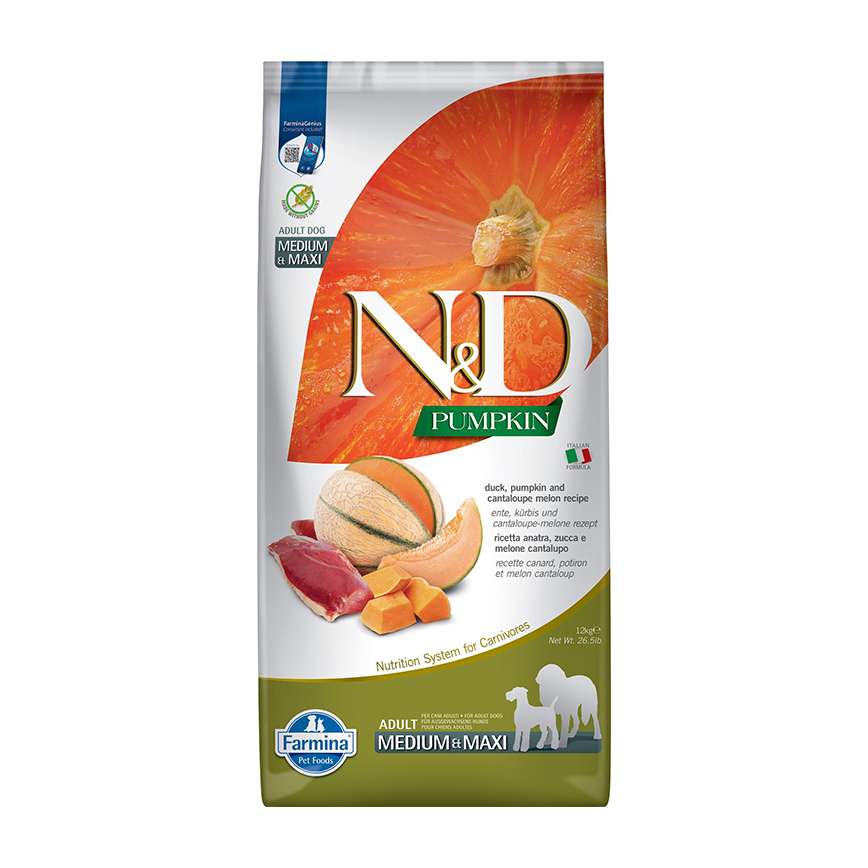 Farmina N&D 狗糧 南瓜無穀系列 鴨肉哈密瓜 大粒 12kg (PND0120059) (圖片2)