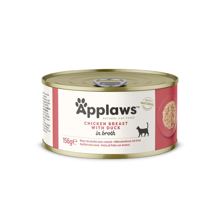 Applaws 貓罐頭 天然優質雞胸及鴨肉 Chicken Breast with Duck 156g (紅) (2025) (圖片2)