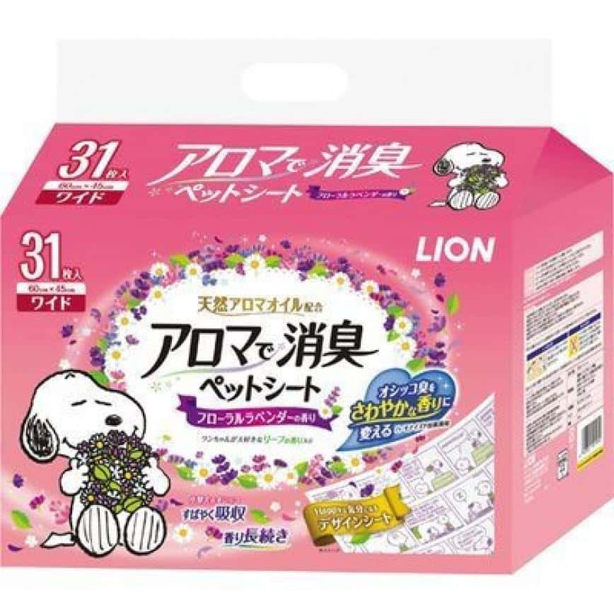 日本LION 薰衣草寵物尿墊 狗尿墊 狗尿片 [45*60 L碼 31枚] (圖片2)