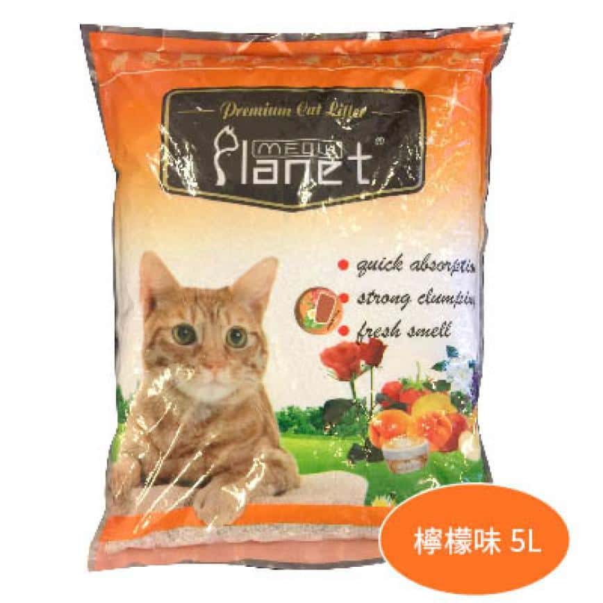 貓咪星球 高級凝結 礦物貓砂 檸檬味 5L (圖片2)