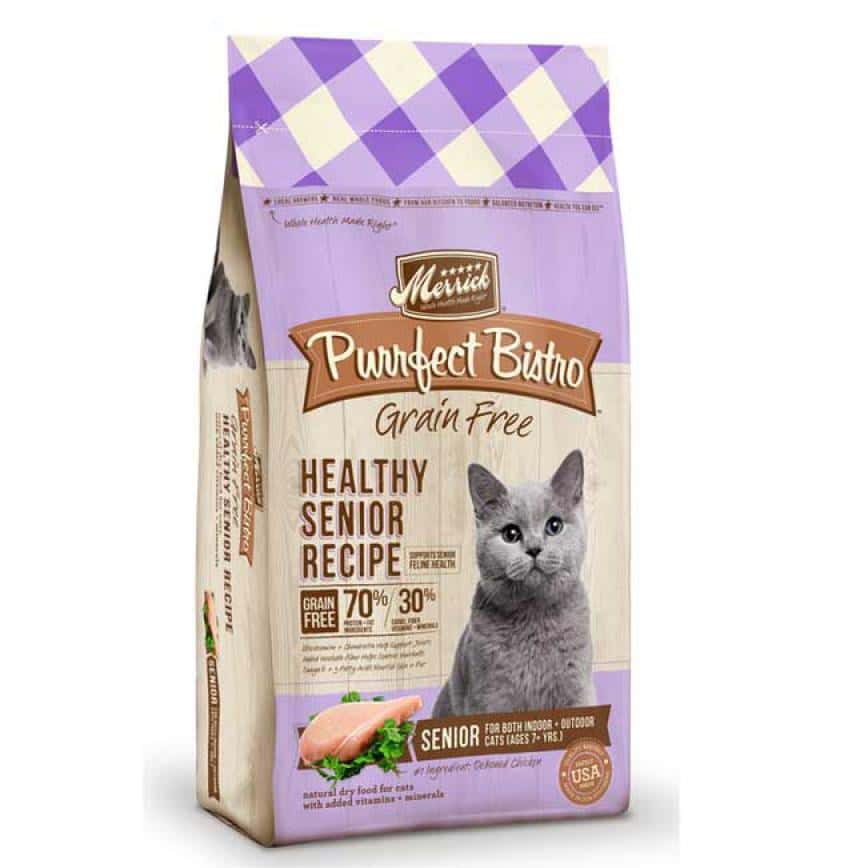 Merrick PB 無穀物天然系列貓糧 老貓雞肉配方 7lb (紫) (38354) (圖片2)