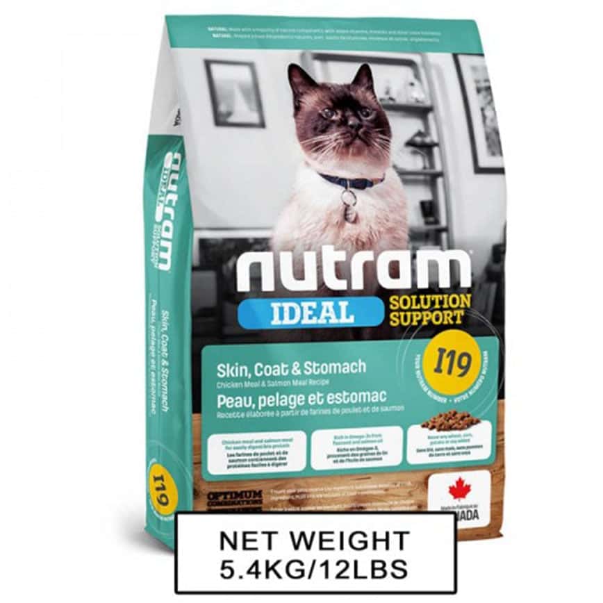 nutram IDEAL紐頓 敏感腸胃及皮膚配方貓糧 I19 5.4kg (NT-I19-5K) (圖片2)