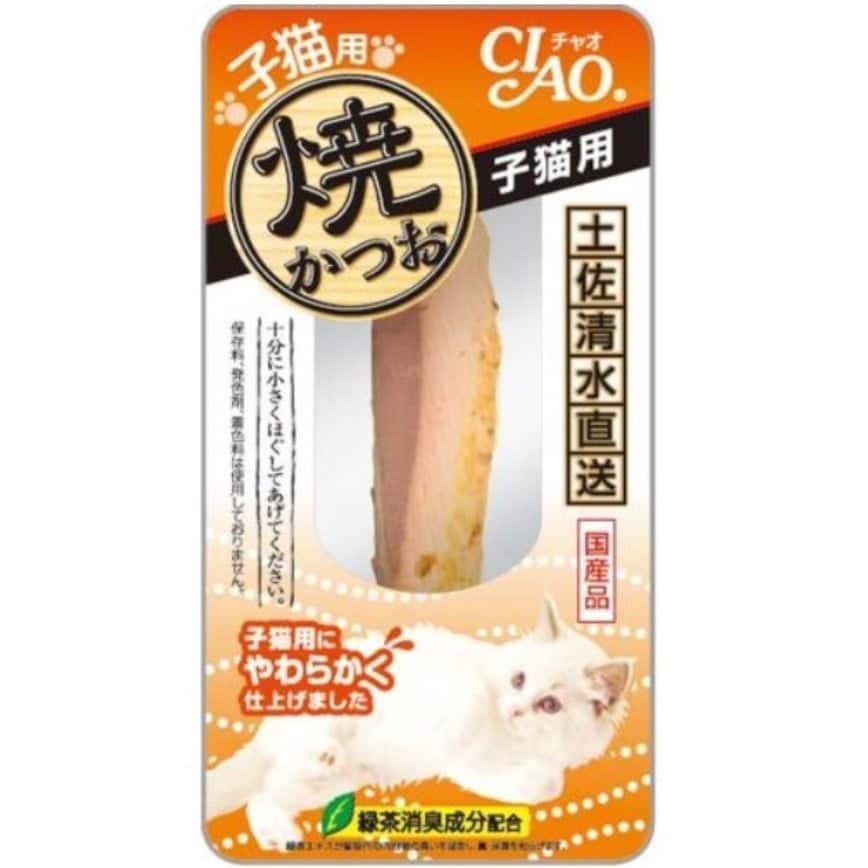 CIAO 貓零食 日本燒鰹魚條 25g [幼貓用] (橙) (YK-21) (圖片2)