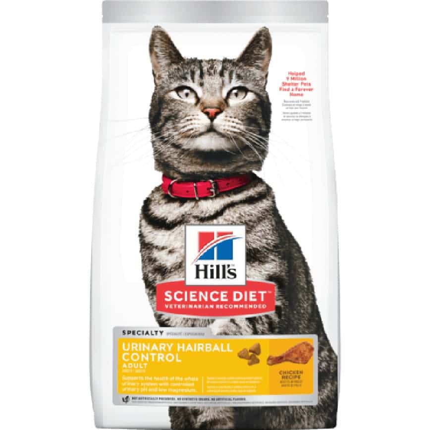 Hills 貓糧 成貓泌尿道健康及去毛球配方 Adult Urinary Hairball Control 15.5lb (10137) (圖片2)