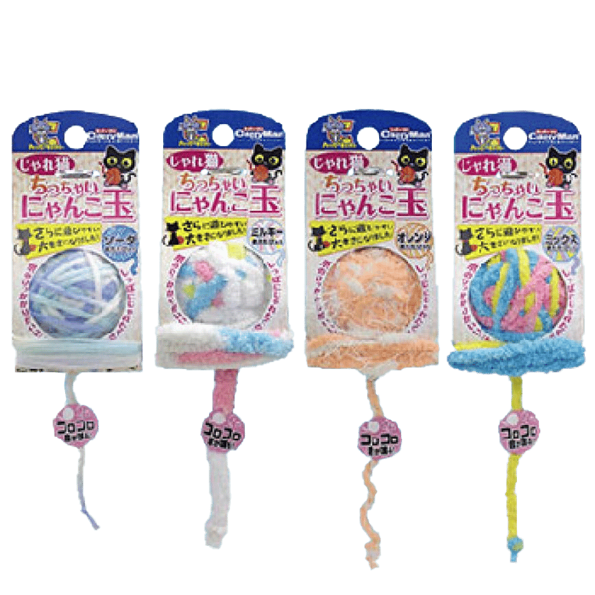 DoggyMan 貓貓最愛木天蓼鈴鐺毛線編織逗貓球 (顏色隨機) (圖片2)