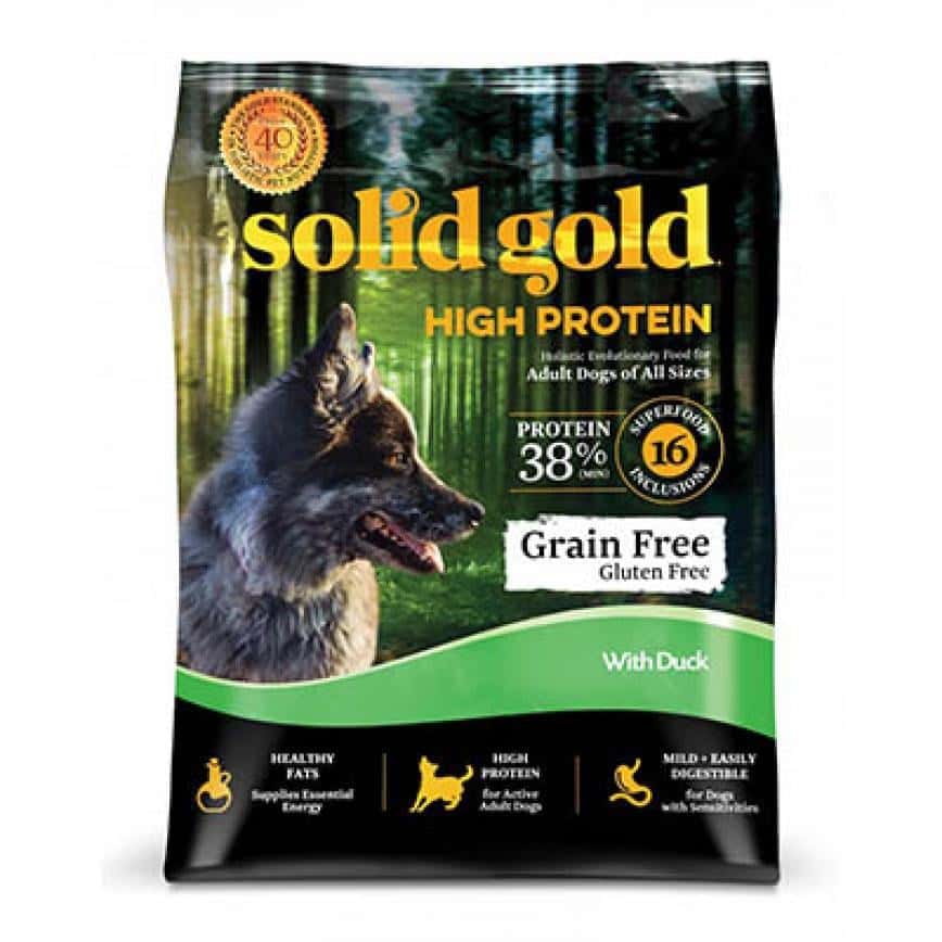 solidgold素力高 無穀御品(鴨肉)乾狗糧 High Protein With Duck 4lb (圖片2)