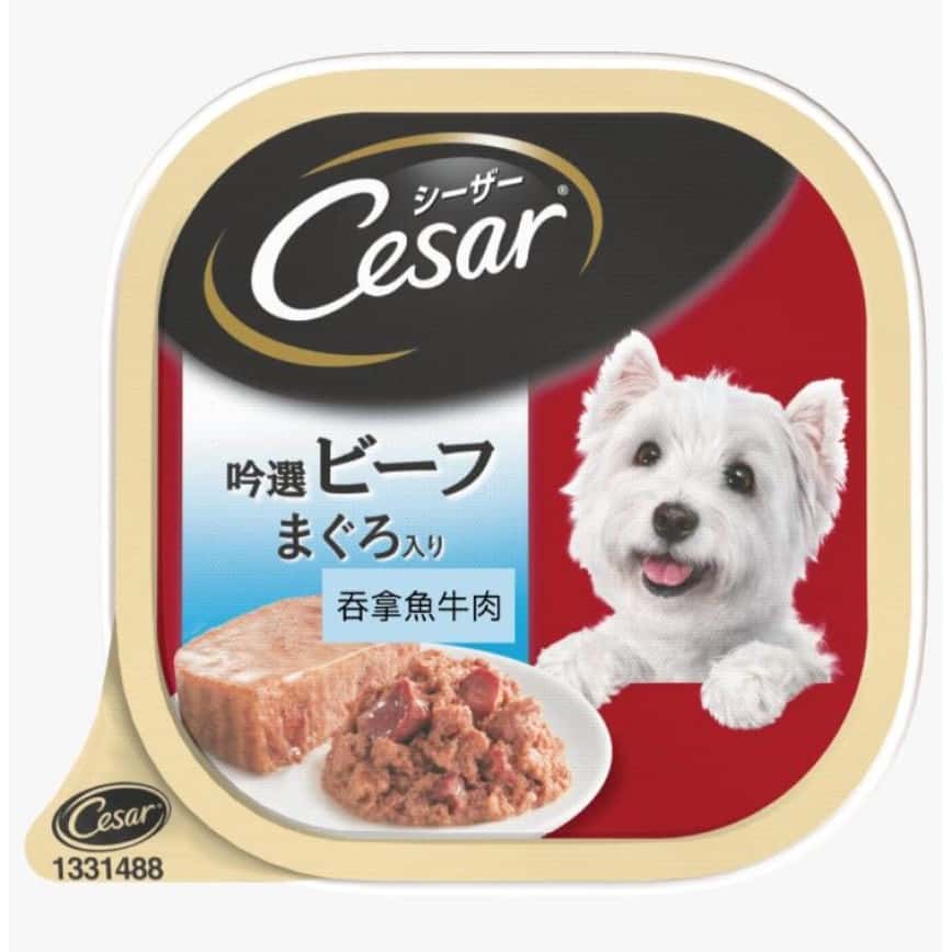 Cesar西莎 鋁罐狗罐頭 日系牛肉及吞拿魚味 100g (10230235/10279527) (圖片2)