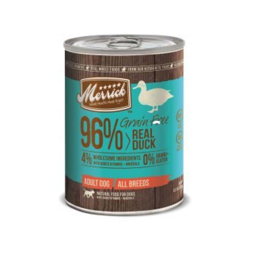 Merrick 無穀物狗罐頭 天然鴨肉配方 96% REAL DUCK 12.7oz (38212) (圖片2)