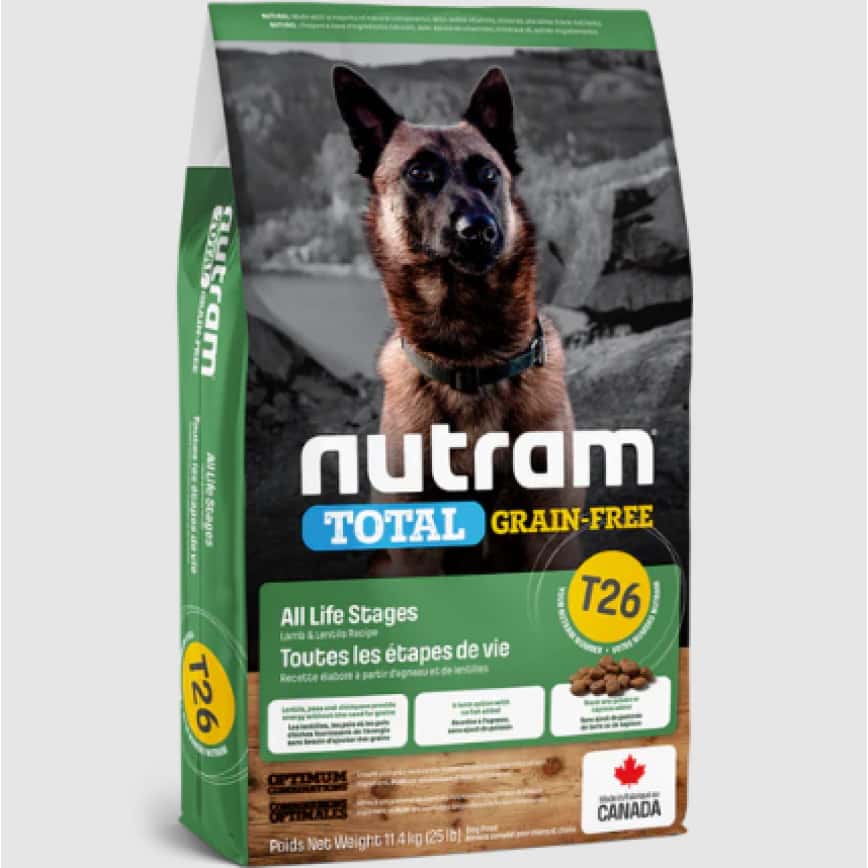 nutram紐頓 狗糧 無薯無穀糧大型犬 羊肉及豆莢 Lamb & Legumes T26 11.4kg (NT-T26-11K) (圖片2)