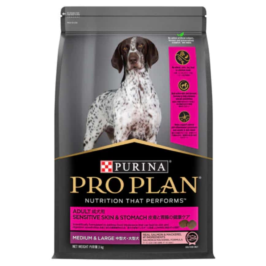 PURINA PROPLAN 冠能 狗糧 成犬敏感皮膚及腸胃配方 三文魚 12kg (新包裝) (12603330) (圖片2)