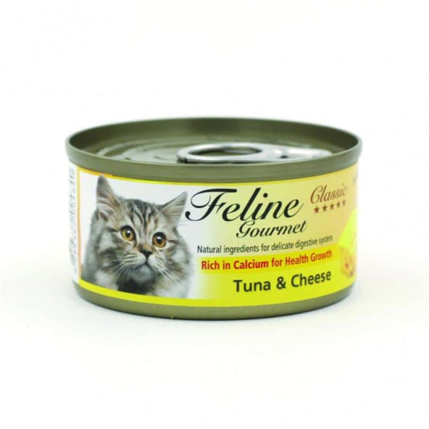 Feline Gourmet 貓罐頭去毛球配方 吞拿魚及芝士 80g (FG80-1 ) (圖片2)