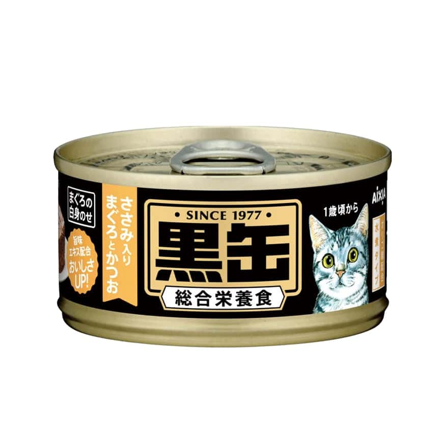 AIXIA 愛喜雅 貓罐頭 黑缶系列 金槍魚鰹魚加雞肉 80g (BCM-15) (圖片2)