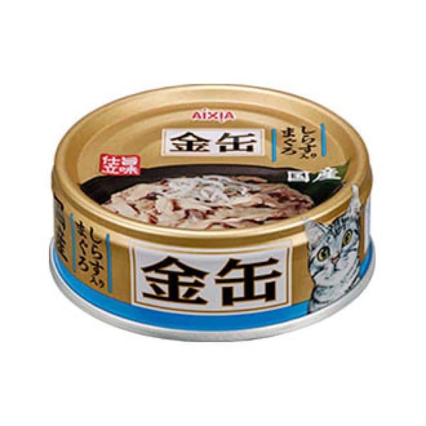 AIXIA 愛喜雅 貓罐頭 金缶系列 吞拿魚+白飯魚 70g (GCM-46) (圖片2)