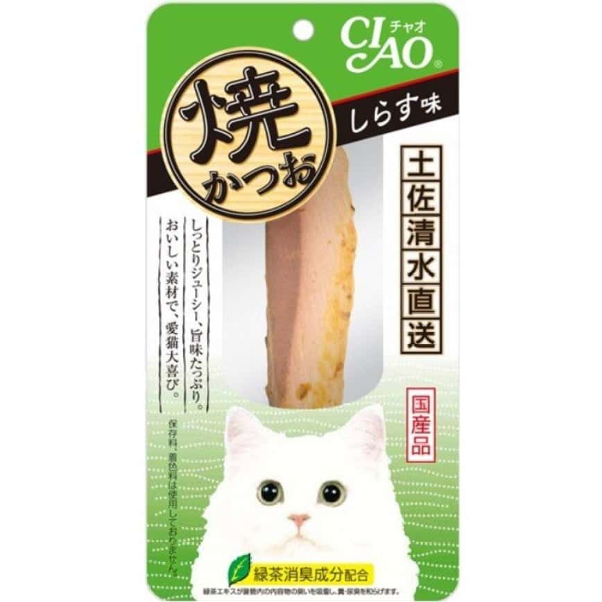 CIAO 貓零食 日本燒鰹魚條 25g [銀魚口味] (綠) (YK-03) (圖片2)