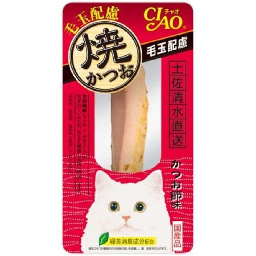 CIAO 貓零食 日本燒鰹魚條 化毛配方 柴魚風味 25g (紅) (YK-27) (圖片2)